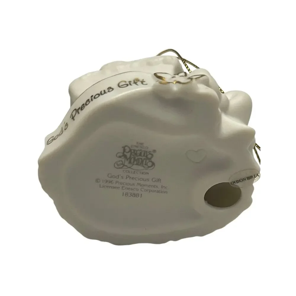 Vintage 1996 PRECIOUS MOMENTS Porcelain ORNAMENT With Box 